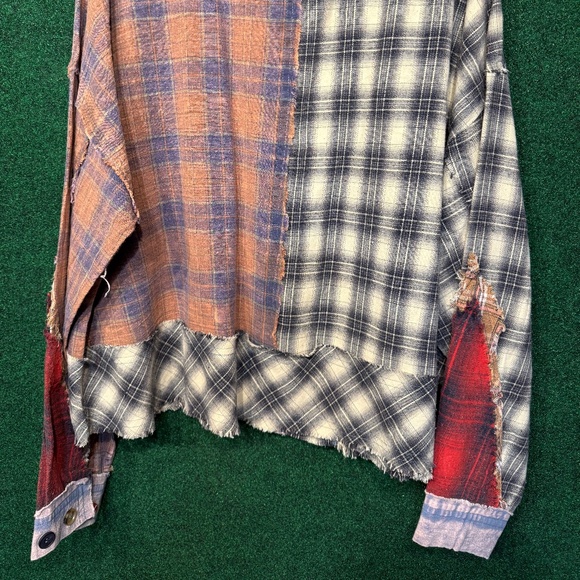 335 NWOT Oli&Hali Washed Flannel Patchwork Button/up Shirt - Picture 5 of 6